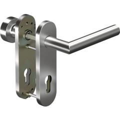 Kurzschildgarnitur CORE+ 8906 8MM/3020/7051 72MM Alu.F1 PZ rd Wechselgrt.OGRO