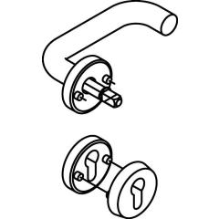 Halbgarnitur 111XAH22.130 VA XA 4-KT.8mm Schutzrosette HEWI