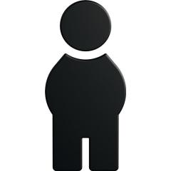 Symbol Mann 801.91B010 PA Farb-Nr.90 B.71,5mm H.150mm S.3mm HEWI