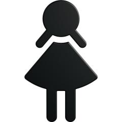 Symbol Frau 801.91B020 PA Farb-Nr.90 B.87mm H.150mm S.3mm HEWI