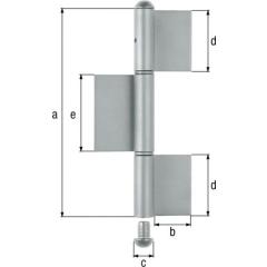 Konstruktionsband 3-tlg.z.Anschweißen STA rohRundkopf 240/50/16/70mm GAH