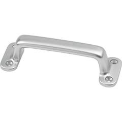 Handgriff A.22mm L.110mm B.36mm Alu-Guss silberf.elox.Löcher 4,D.3,7mm HERMETA