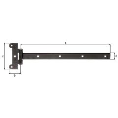 Kreuzgehänge L.391x45xB.115x30xStärke 4mm STA katapor. aufgetr. schw. Tauchlack | 10 Stück
