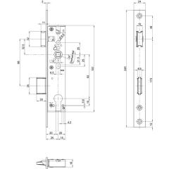 RR-Einsteckschl.B 1314 PZ 24/35/92/10mm DIN L/R STA 270mm BKS