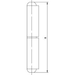 Profilrolle KO 41 Band-L.80mm STA blk Stift-Ø 8mm SIMONSWERK
