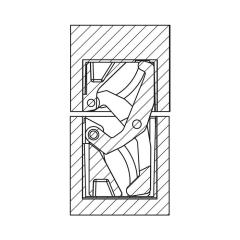 verdecktl.Objektband Hide 3D130-80 Alu.F1 Bandhöhe 130mm Bel.-W.80kg BSW