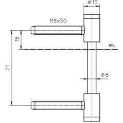 Flügelteil V 0026 WF 3-tlg.STA vern.100 St./VE SIMONSWERK | 100 Stück