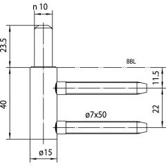 Rahmenteil V 3400 WF STA vern.f.2-tlg.Holzzargen SIMONSWERK