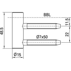 Rahmenteil V 4400 WF STA tiefschwarz f.3-tlg.Holzzargen SIMONSWERK