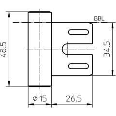 Rahmenteil V 8000 WF STA tiefschwarz f.3-tlg.Stahlzargen SIMONSWERK