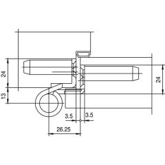 Objektband VARIANT VN 1939/160 VA ma geb.160kg 22,5mm DIN L/R gef.Tür SIMONSWERK