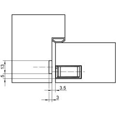 Schließmagnet KCM 50 ER-Effekt B.13xL.195mm DIN L/R SIMONSWERK