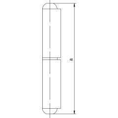 Profilrolle KO 40 Band-L.60mm STA blk Stift-D.6mm SIMONSWERK