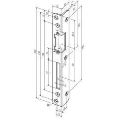 Sicherh.-Winkelschließbl.069 S.3mm VA ma DIN L ASSA ABLOY
