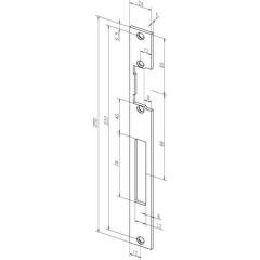 Flachschließbl.690 VA ma ktg.B.24xL.250mm DIN L/R ASSA ABLOY