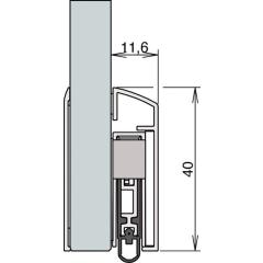 Türdichtung Schall-Ex® GSA 1-s.L.958mm Alu.silberf.GLT L/R ATHMER