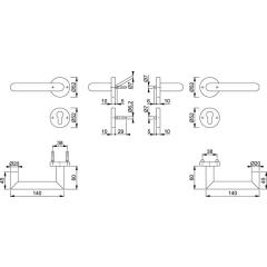 FS-Garnitur Rotterdam FS-E1401/42H/42HS VA F69 VA ma D/D TS 40-65mm PZ rd.