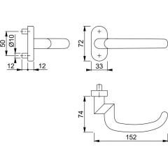Feuerschutzdrückerlochteil San Fran.FS-E1301GF2/55 VA F69 VA ma / F69