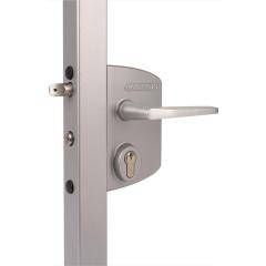 Industrieschloss grau 4-Loch Mont.f.60-80mm Profile LOCINOX