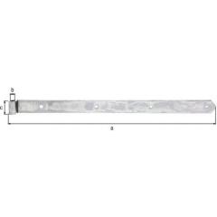 Ladenband L.600x13x40mm S.5mm STA galv.verz.d.pass.D.13mm rd GAH