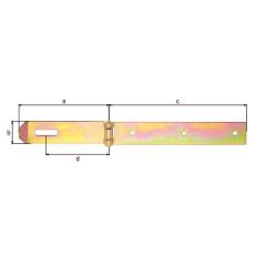 Überfalle L.210x140mm B.35mm STA galv.verz.d.pass.GAH | 10 Stück