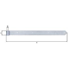 Ladenband L.800x20x60mm S.8mm STA galv.verz.d.pass.D.20mm rd GAH