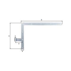 Torwinkelband 400x600x40x105mm STA galv.verz.d.pass.li.ob 5mm GAH