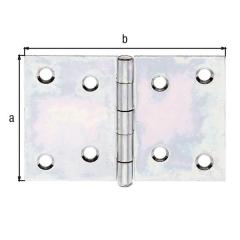 Scharnier H.60mm B.90mm S.1,25mm STA sdmverz.breit GAH | 20 Stück