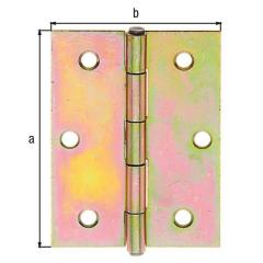Scharnier H.80mm B.58mm S.1,5mm STA sdmverz.halbbreit GAH | 20 Stück