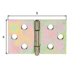 Scharnier H.30mm B.47mm S.1,0mm STA sdmverz.breit GAH | 50 Stück