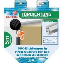 Türanschlagdg.K2154 L.5m z.Einstecken W-PVC blk weiß ELLEN