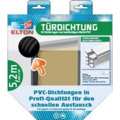 Türanschlagdg.K2154 L.5,2m z.Einstecken W-PVC blk weiß ELLEN