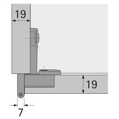 Grundscharnier Selekta Pro 2000 vorliegend,halb vorliegend Auflage 5,5mm vern.