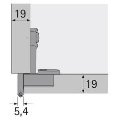 Grundscharnier Selekta Pro 2000 vorliegend,halb vorliegend Auflage 6,5mm vern.