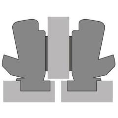 Weitwinkelscharnier Sensys 8657i m.integrierter Dämpfung TH 52 halb vorliegend