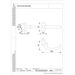 Feuerschutzdrückerlochteil San Fran.FS-E1301GF2/55 VA F69 VA ma / F69