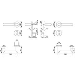 FS-Garnitur Rotterdam FS-E1401/42H/42HS VA F69 VA ma D/D TS 40-65mm PZ rd.