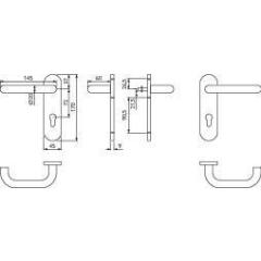 FS-Garnitur NW-495 VA 60 TS 45-58mm PZ rd.DIN L/R TECWERK