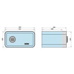 mySafe 430 Elektronik-Möbel-Tresor | mit Code, alarmgesichert / beere