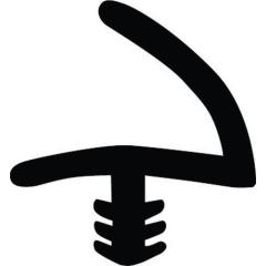 Türanschlagdg.L 2755 L.5m z.Einfräsen TPE blk weiß ELLEN