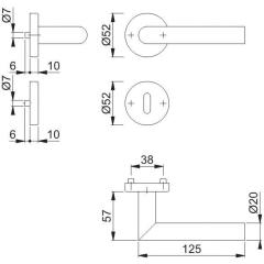 Rosettengrt.Ams.E1400/42H/42HKVS VA F69 rd.OB DIN L/R D/D HOPPE