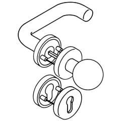 Rosettengrt.111R03.233 Ku.90 U-Form PZ DIN L/R KGL D/K HEWI