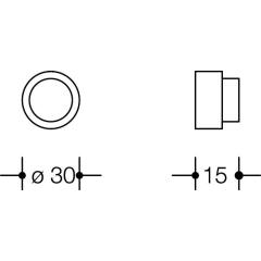 Wandtürpuffer 611XA/611XC VA XA ma L.65mm HEWI