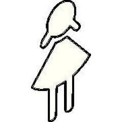 Symbol Frau 710XA.150.2 VA Farb-Nr.XA B.87mm H.150mm S.1,5mm HEWI