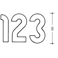 Hausnummer Ziffer 1 Spezial-Polyamid 90 tiefschwarz 165mm D.33mm HEWI