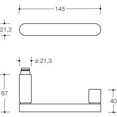 Rosettengrt.270XAH01.230 VA U-Form PZ DIN L/R D/D HEWI
