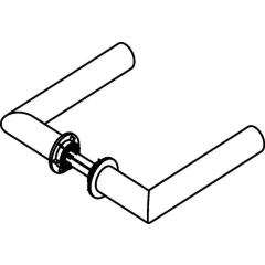 Türdrückerpaar 162PCM/162XAM Ku.99 m.Mini-Drückerrosette 4-KT.8mm HEWI
