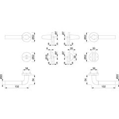 Rosettengrt.Bremen 1505/42KV/42KVS Alu.F49/F9-2 rd.SK/OL DIN L/R D/D HOPPE