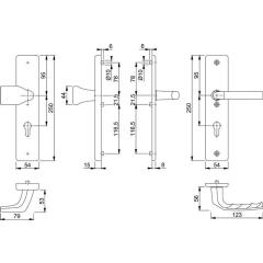 Schutzgarnitur Birm.78G/2222A/2440/1117 Alu.F1 92mm 67-72mm HOPPE