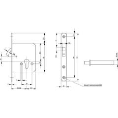 Zirkelriegelschloss 0371/0372 Zirkelr.BB STA rd 20x172mm BKS